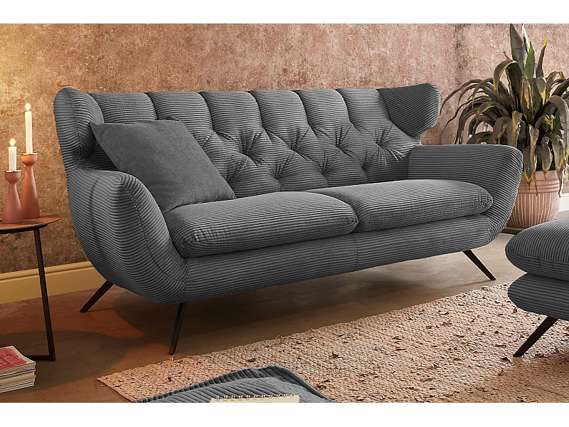 Sofa - Grau Cord - CHARME