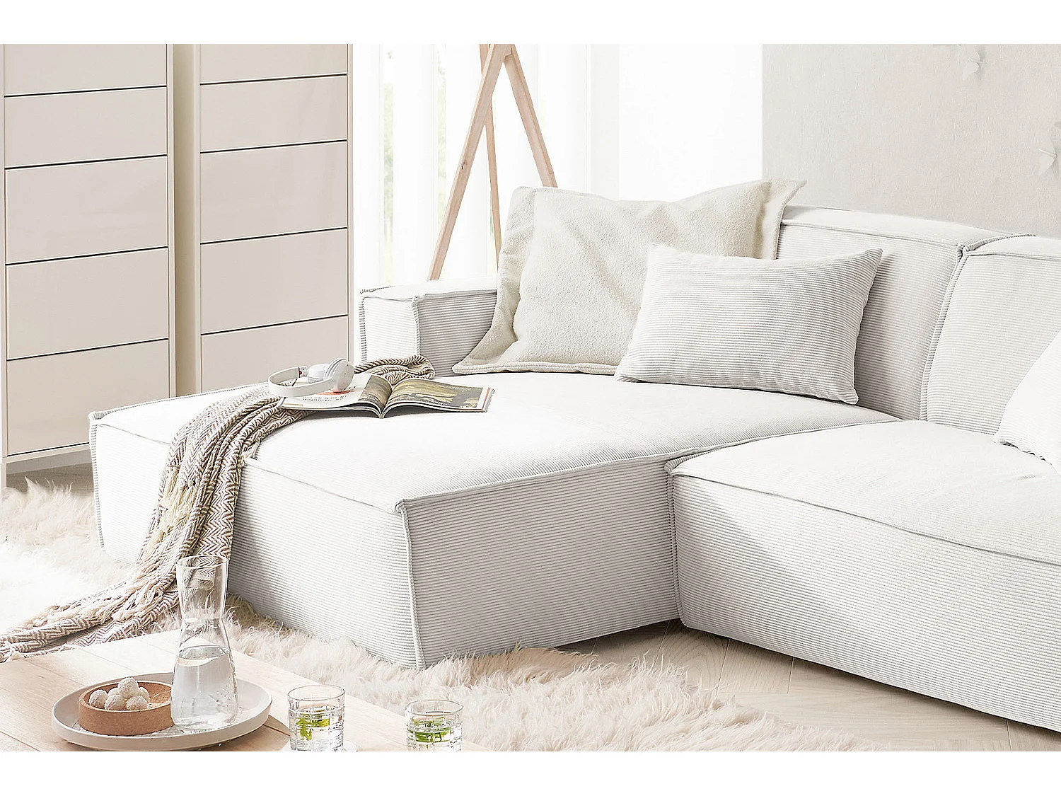 Hoekbank - Wit Koord - SAMU