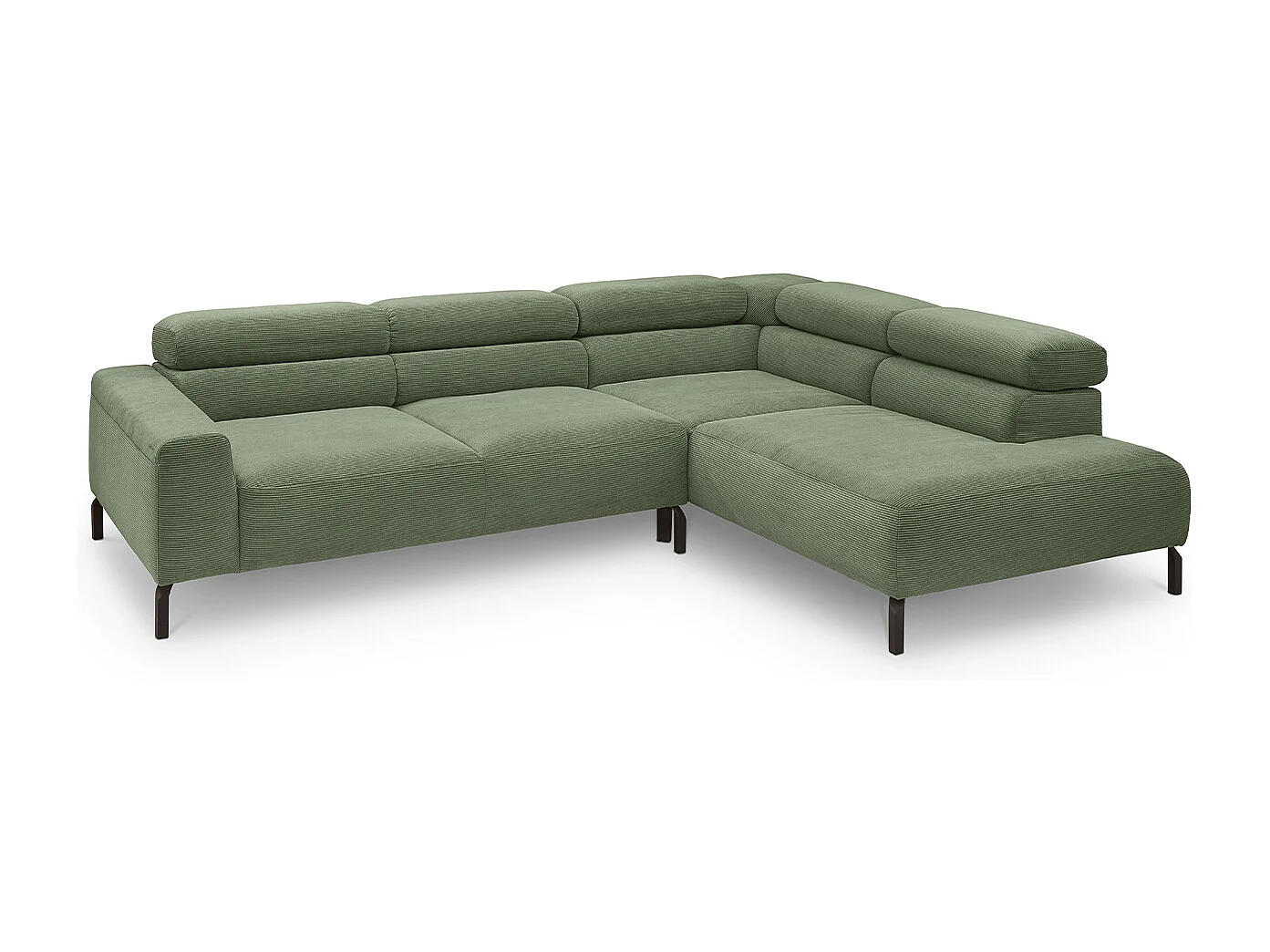 Ecksofa - Grün Cord - DELIA