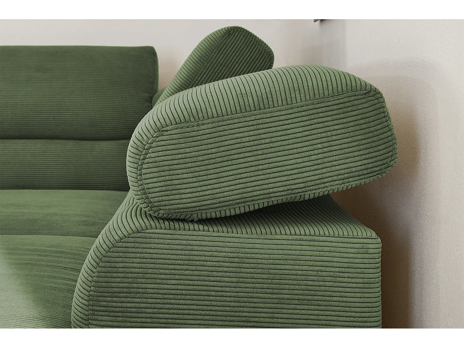 Ecksofa - Grün Cord - DELIA