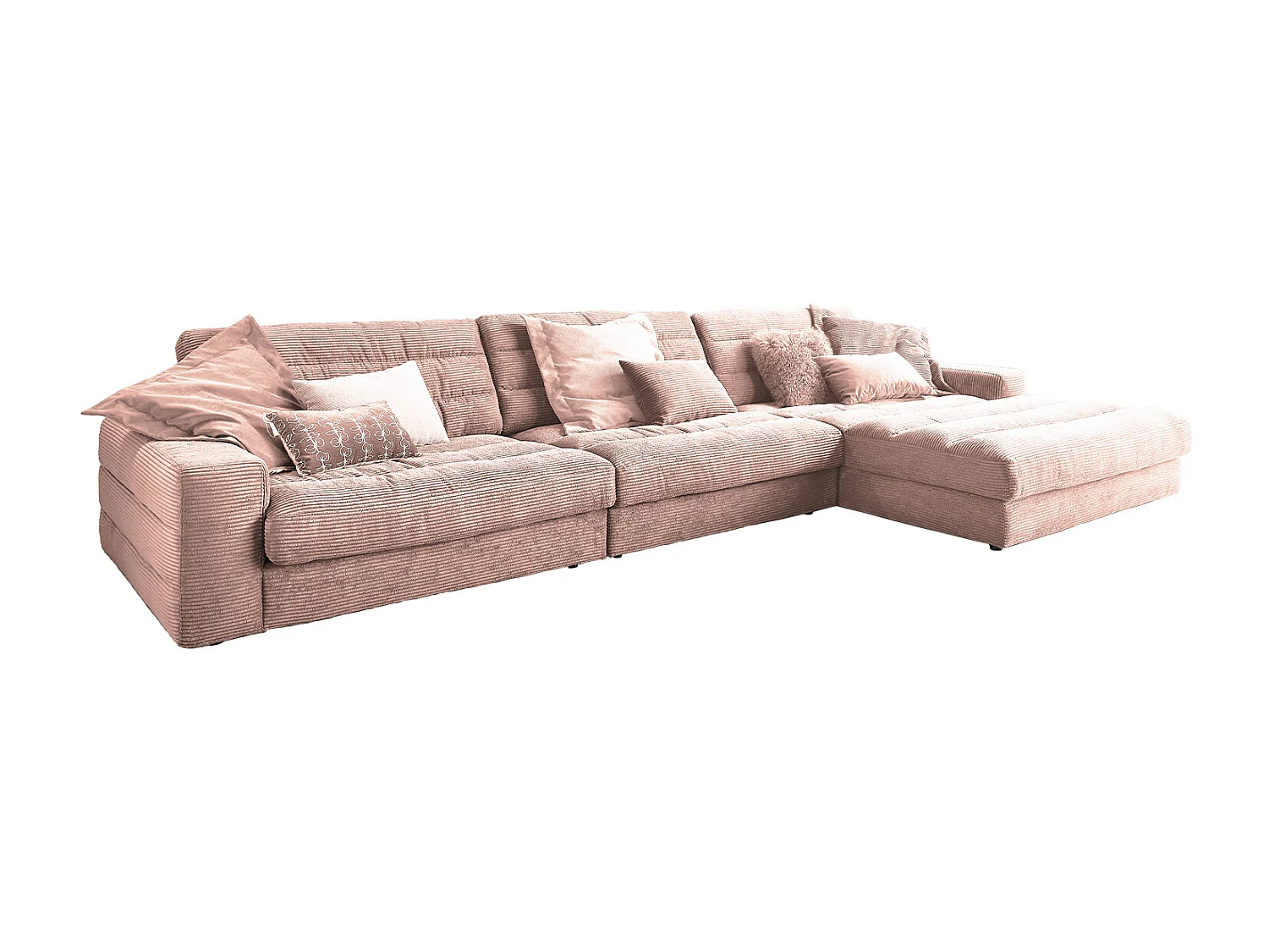 Canapé - Rose Velours côtelé - LANA