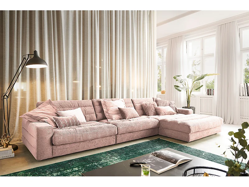 Ecksofa - Pink Cord - LANA