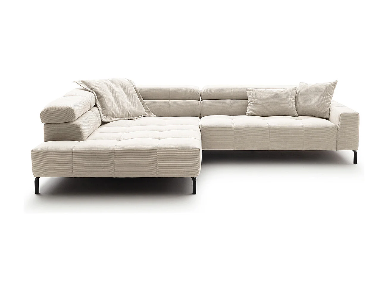 canapé - blanc Velours côtelé - OHIO