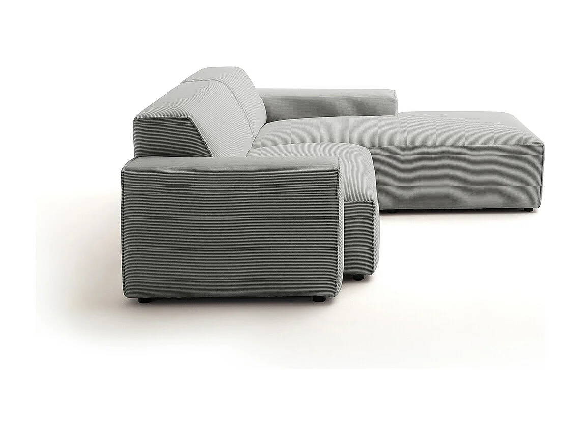Ecksofa - Grau Cord - RANI