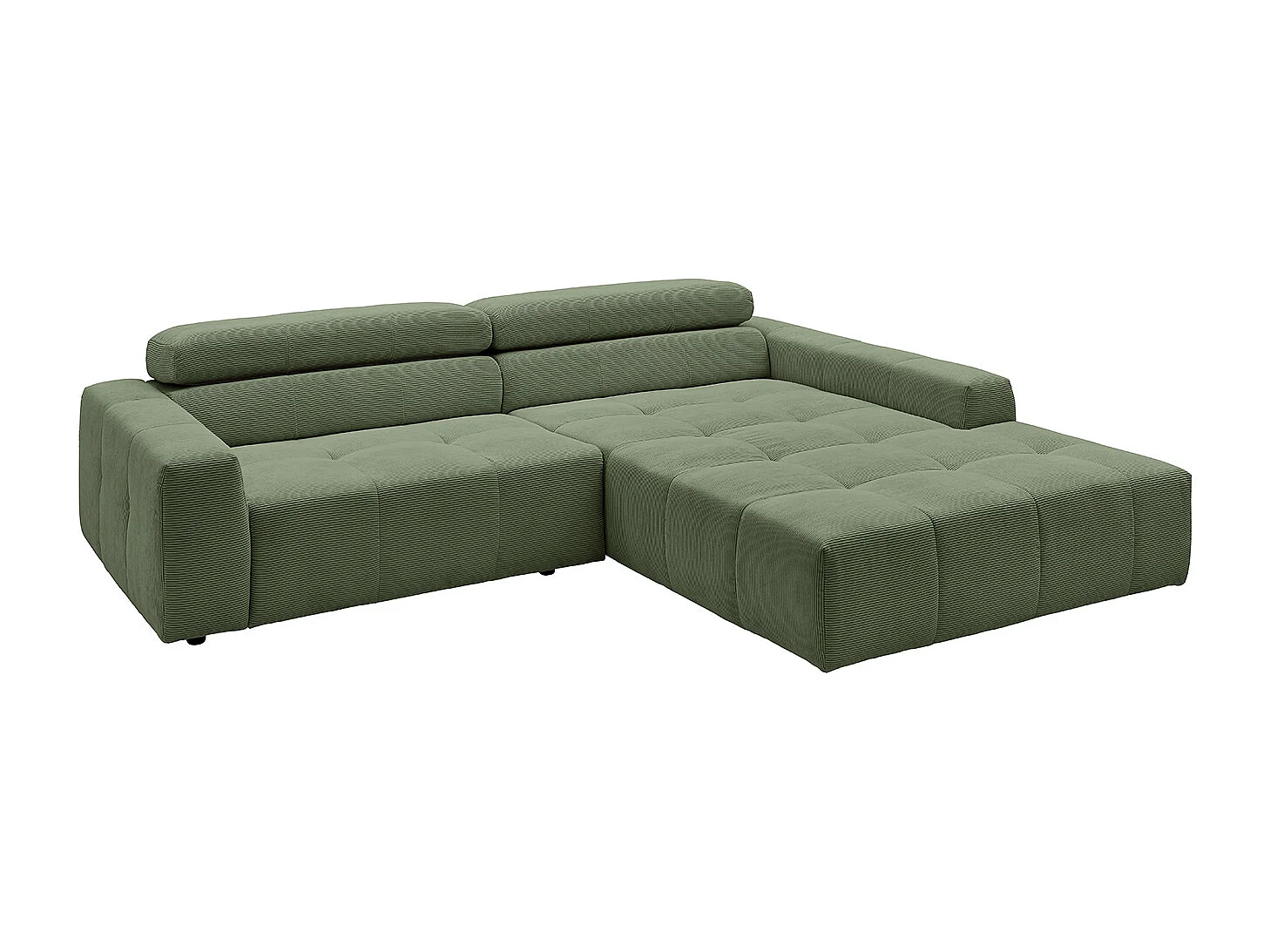 Ecksofa - Grün Cord - RENO