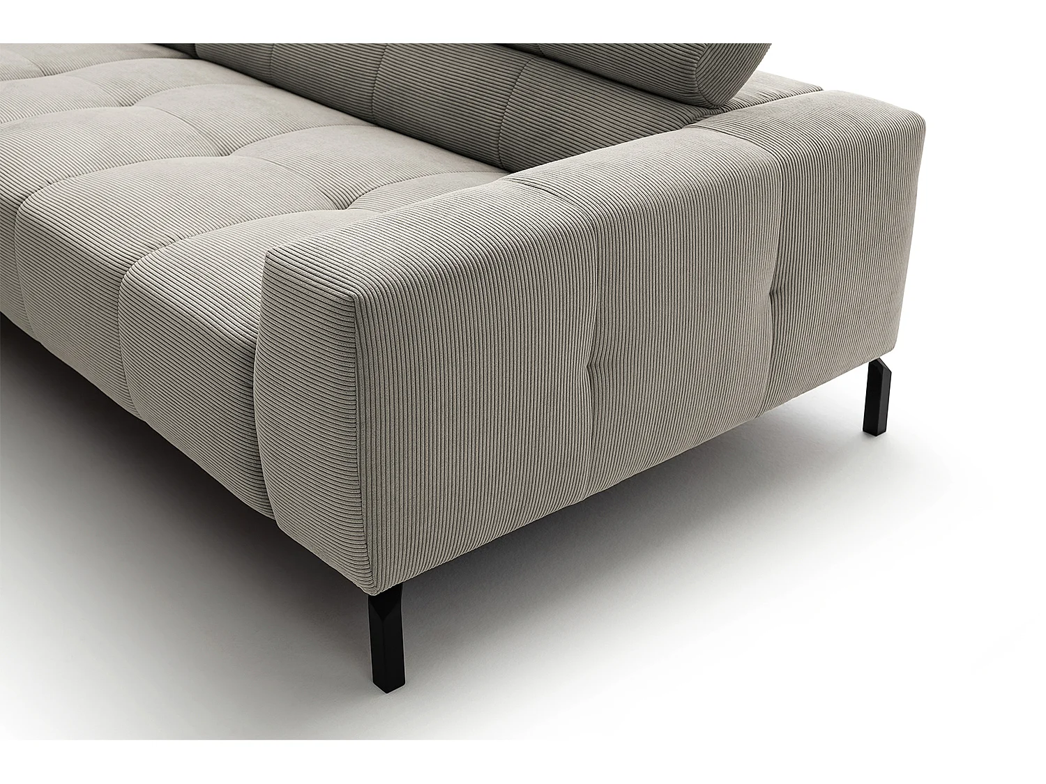 canapé - argent Velours côtelé - OHIO