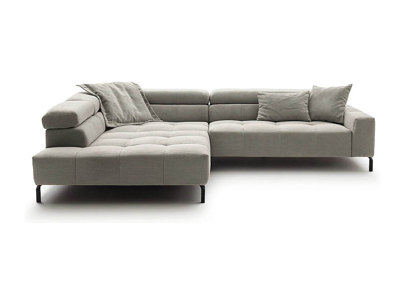 canapé - argent Velours côtelé - OHIO