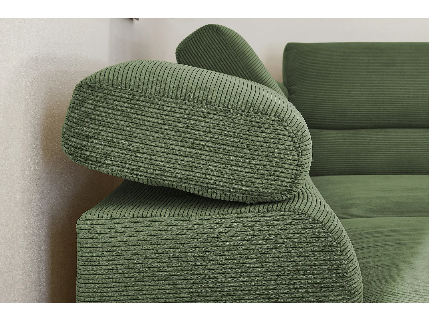 Ecksofa - Grün Cord - DELIA