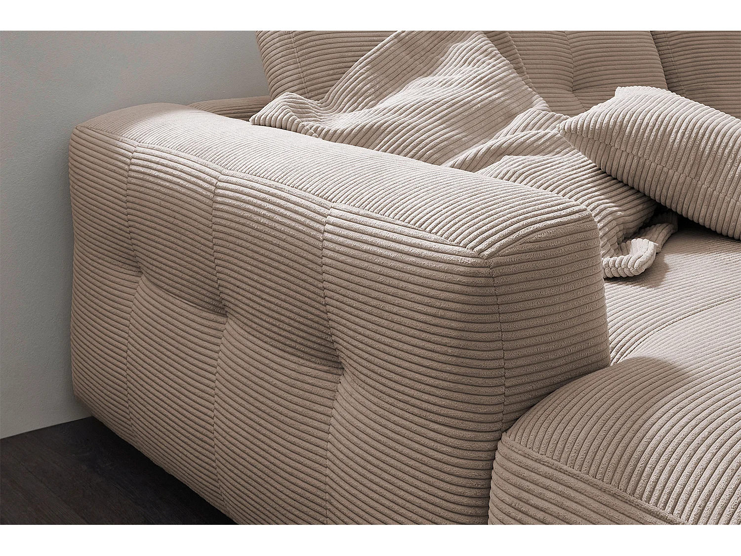 Ecksofa - Taupe Cord - MIKA
