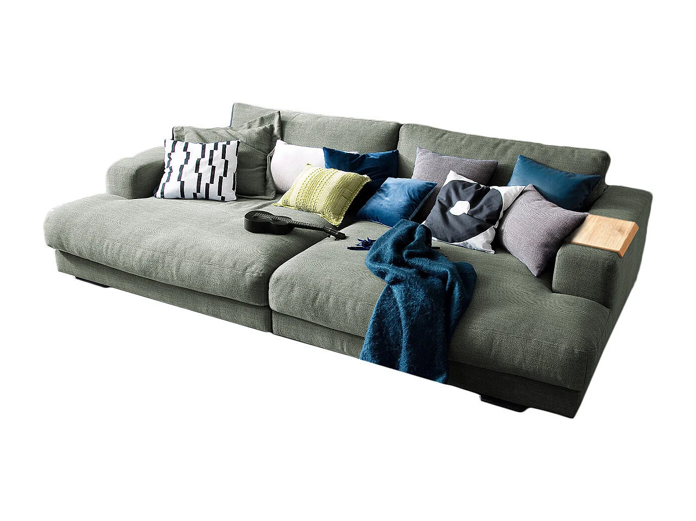 Divano - verde tessuto intrecciato - MADELINE