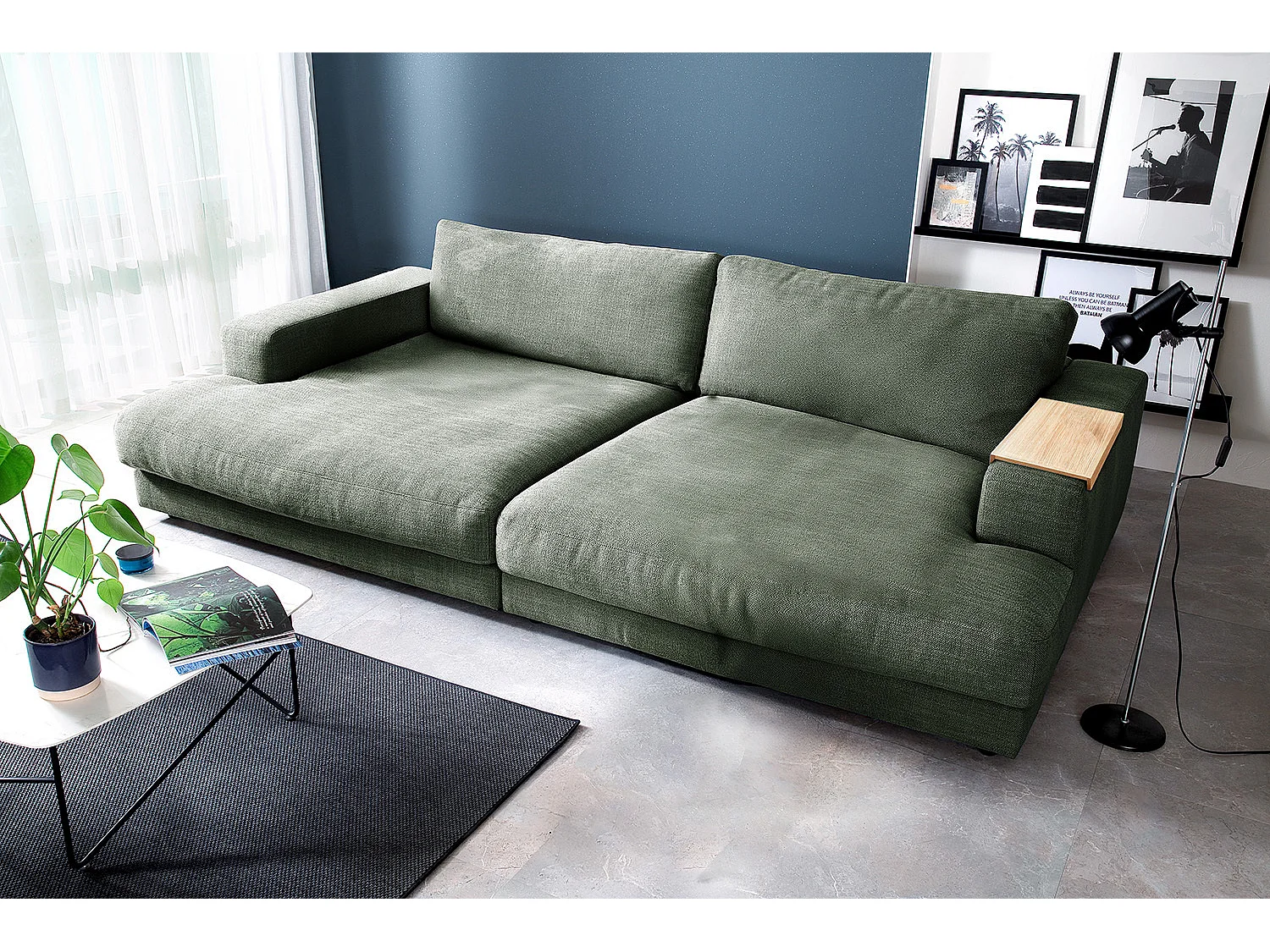 Bigsofa - Grün Webstoff - MADELINE