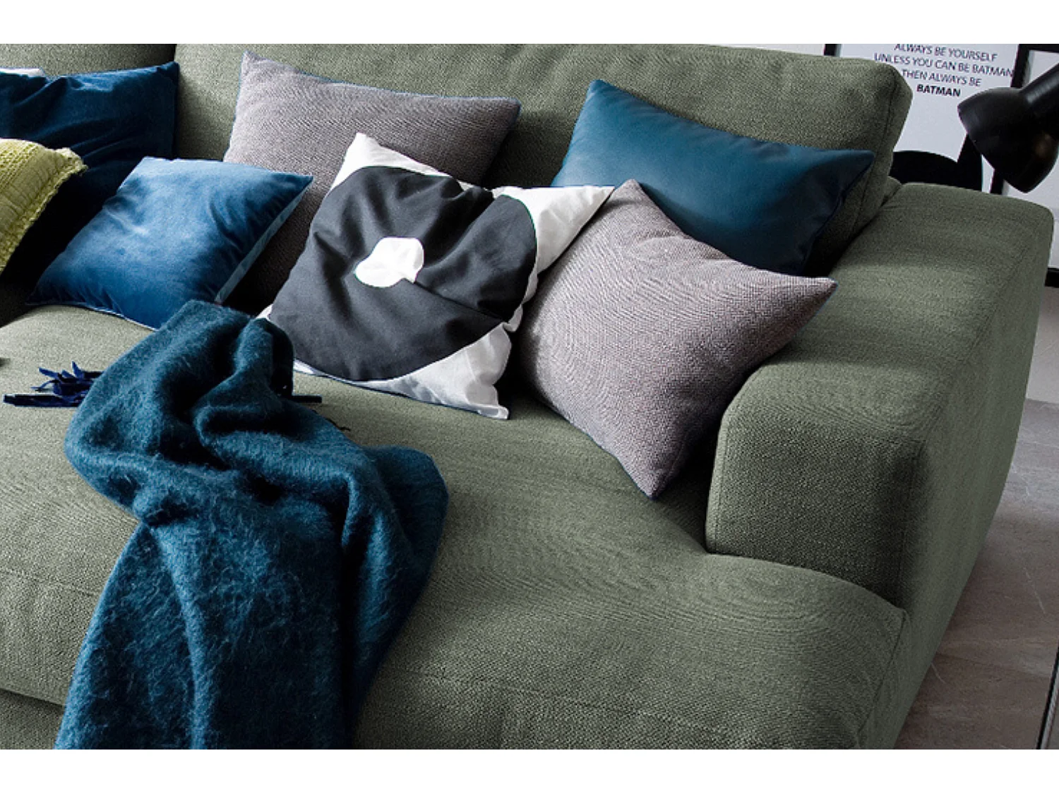 Bigsofa - Grün Webstoff - MADELINE
