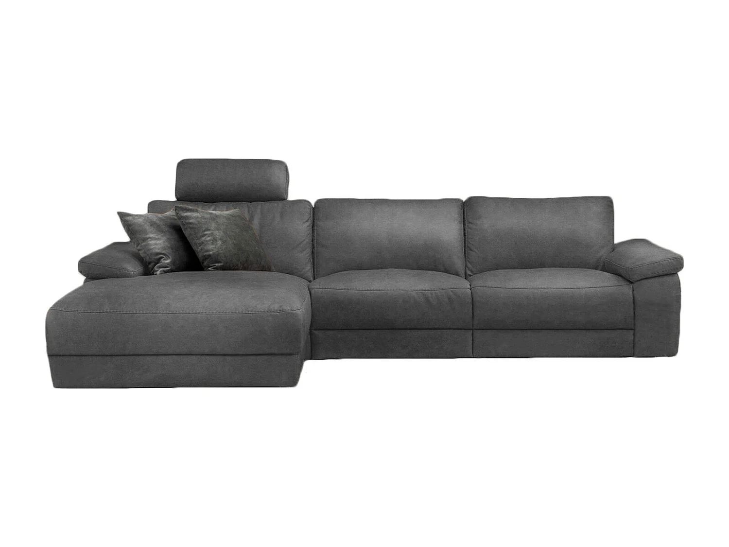 Canapé - Gris cuir - LOLA