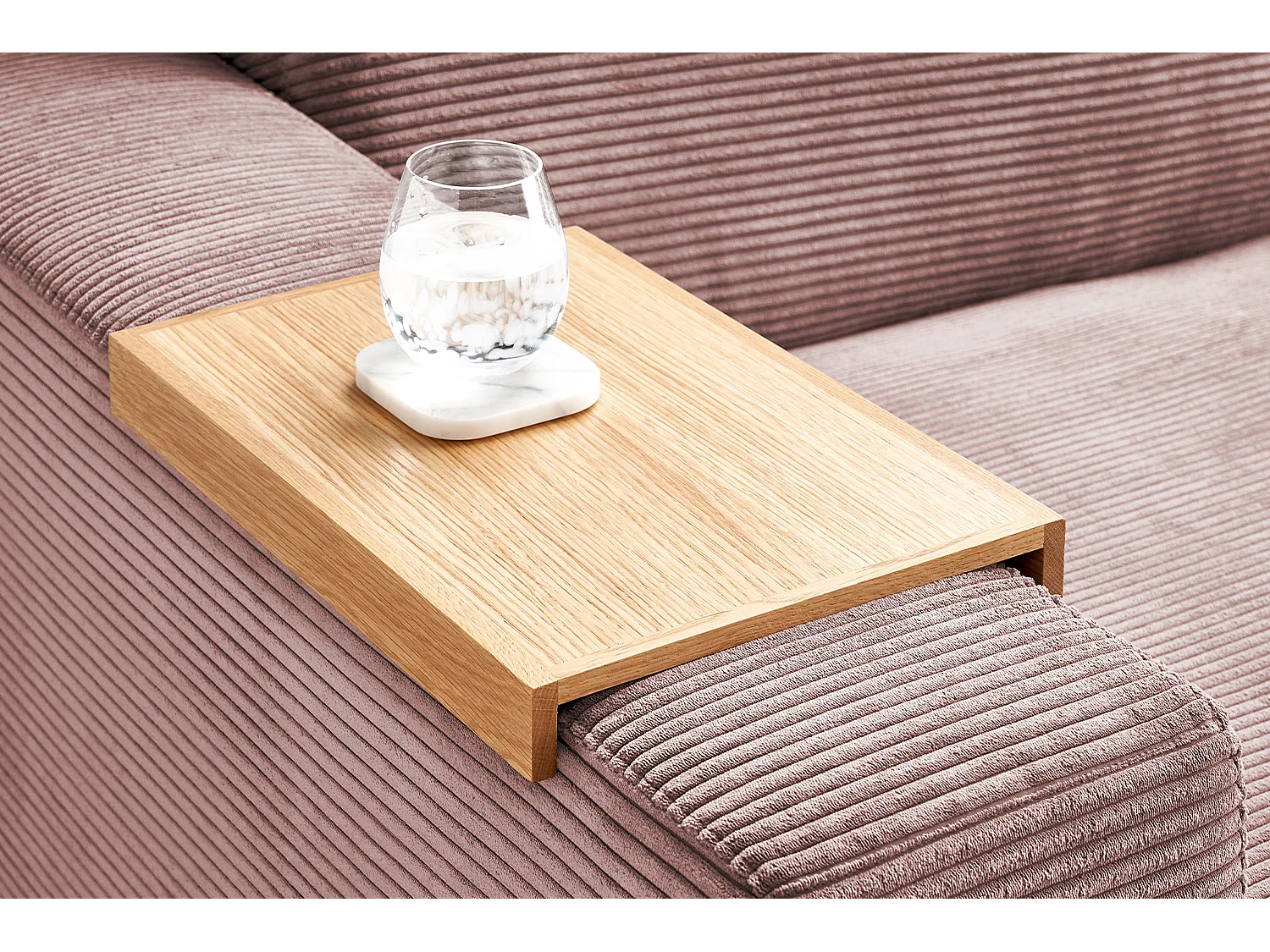 Canapé - Rose Velours côtelé - MADELINE