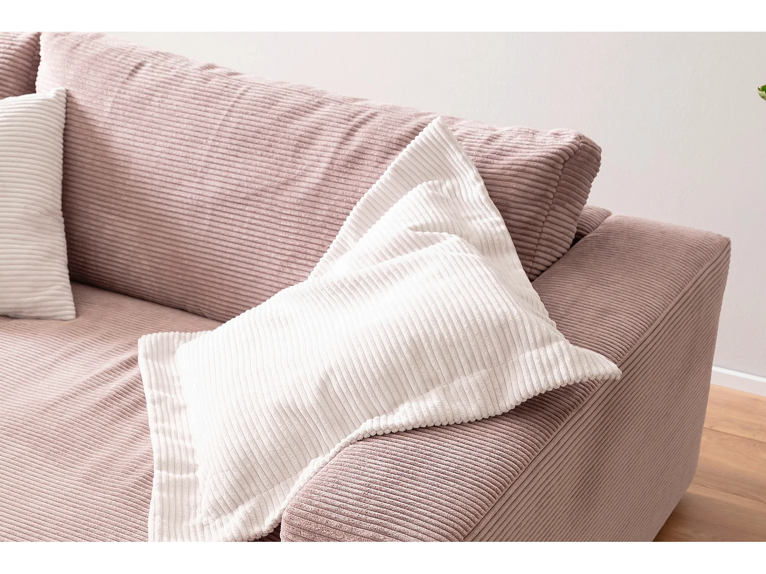 Canapé - Rose Velours côtelé - MADELINE
