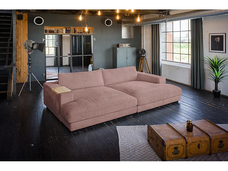 Canapé - Rose Velours côtelé - MADELINE