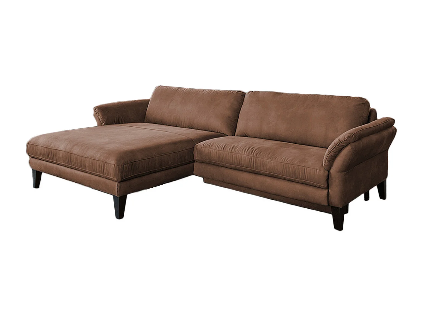 Ecksofa - Braun Webstoff - MALTA