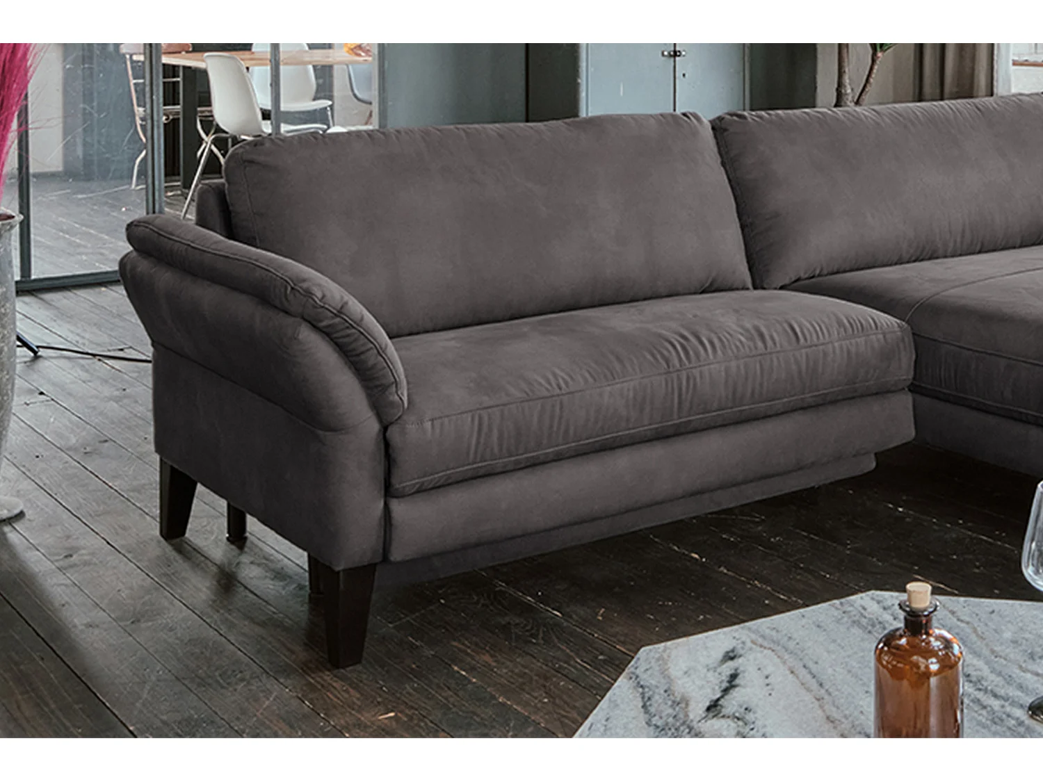 Sofá - antracita tela tejida - MALTA