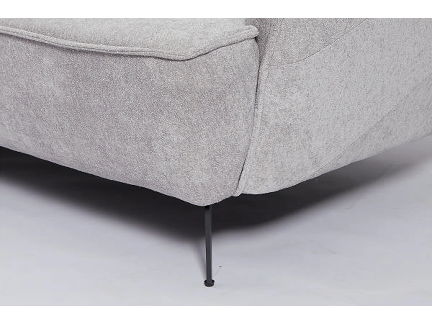 Canapé d'angle - Gris tissu tissé - GARBO