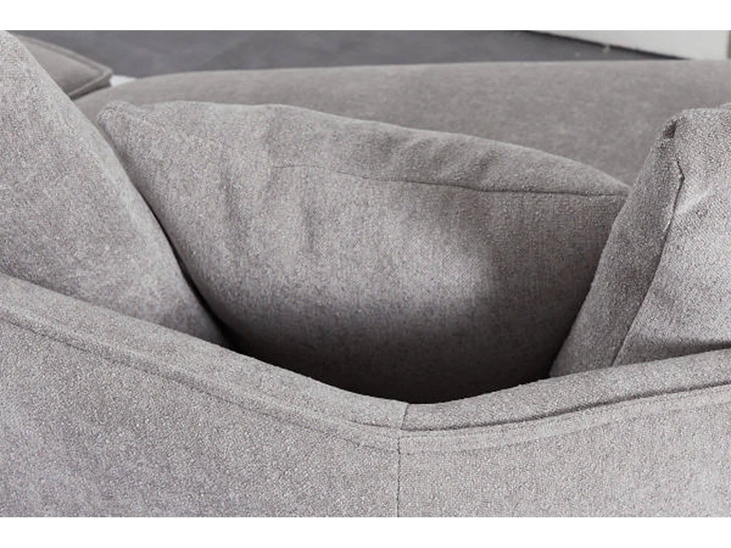 Sofá esquinero - Gris tela tejida - GARBO