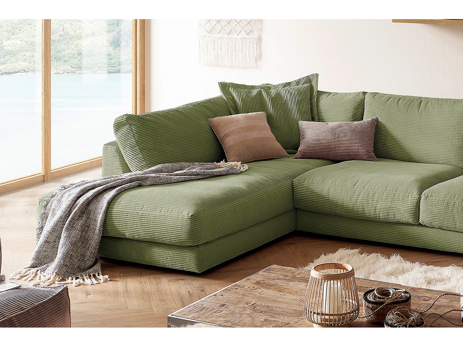 Levend - Donkergroen Koord - MADELINE