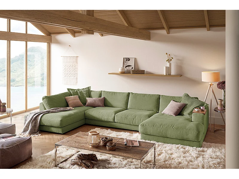 Divano - verde scuro Velluto a coste - MADELINE