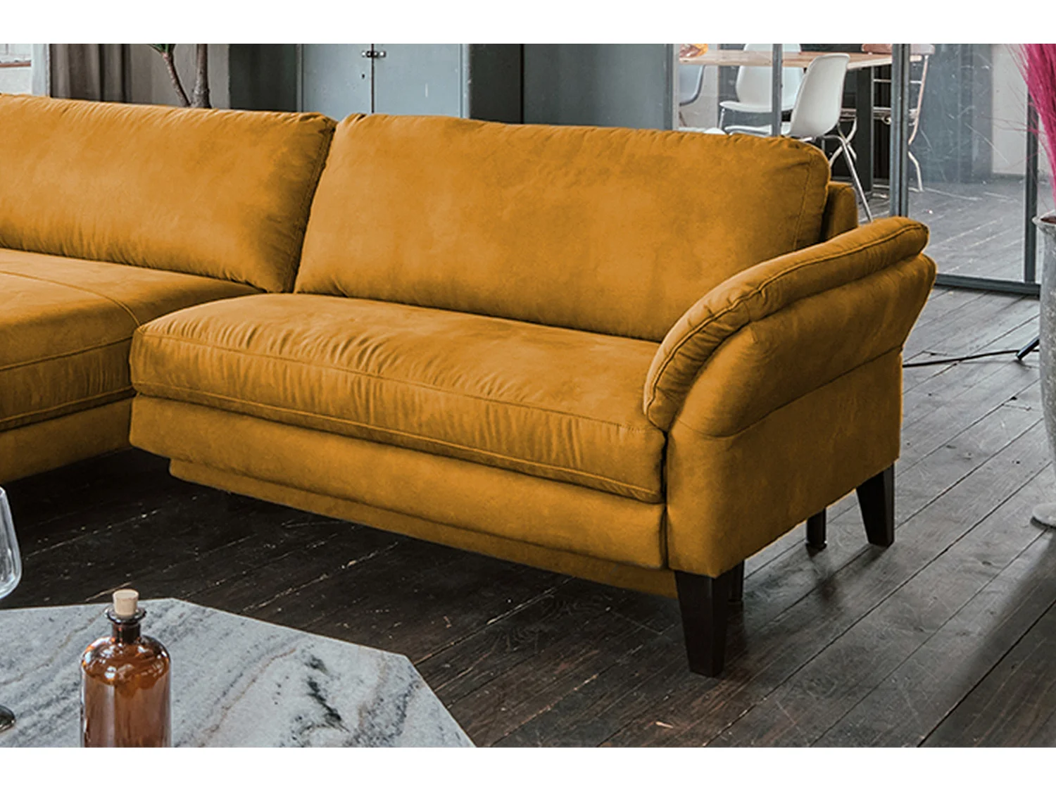 Ecksofa - Gold Webstoff - MALTA