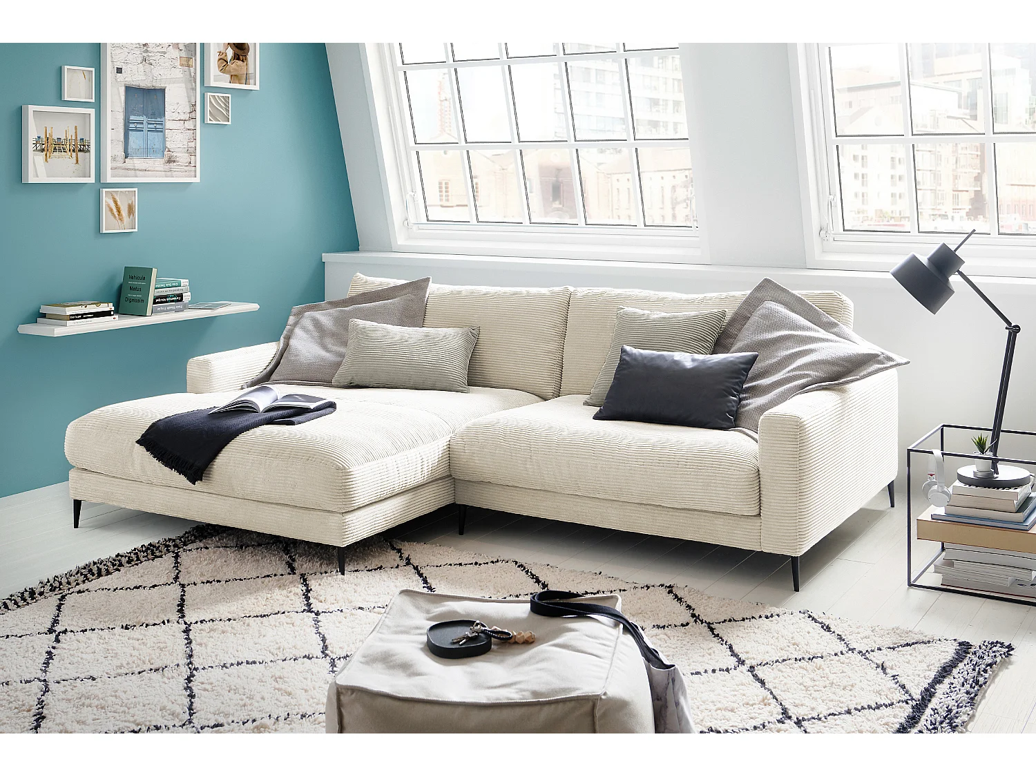 Hoekbank - Crème wit Koord - CARA