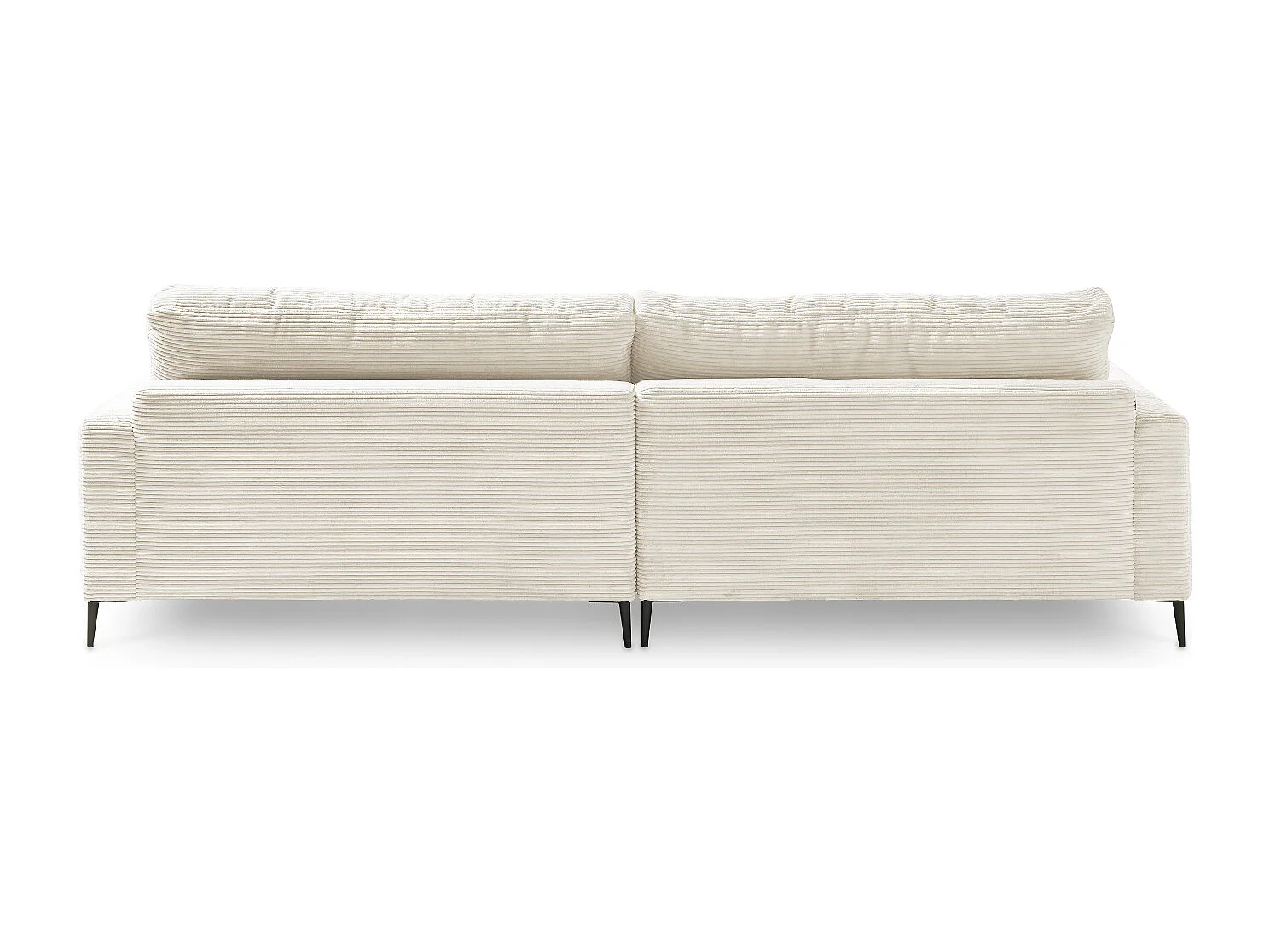Ecksofa - Cremeweiß Cord - CARA