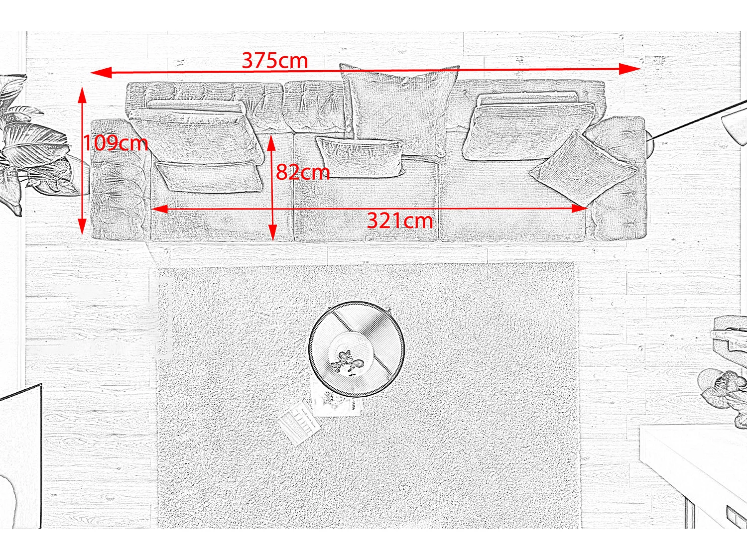 Modulsofa - Braun Cord - SEPHI