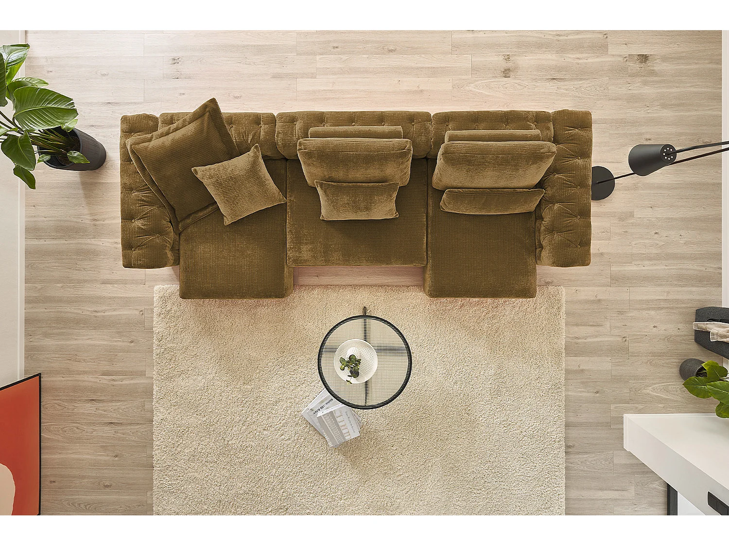 Modulsofa - Braun Cord - SEPHI