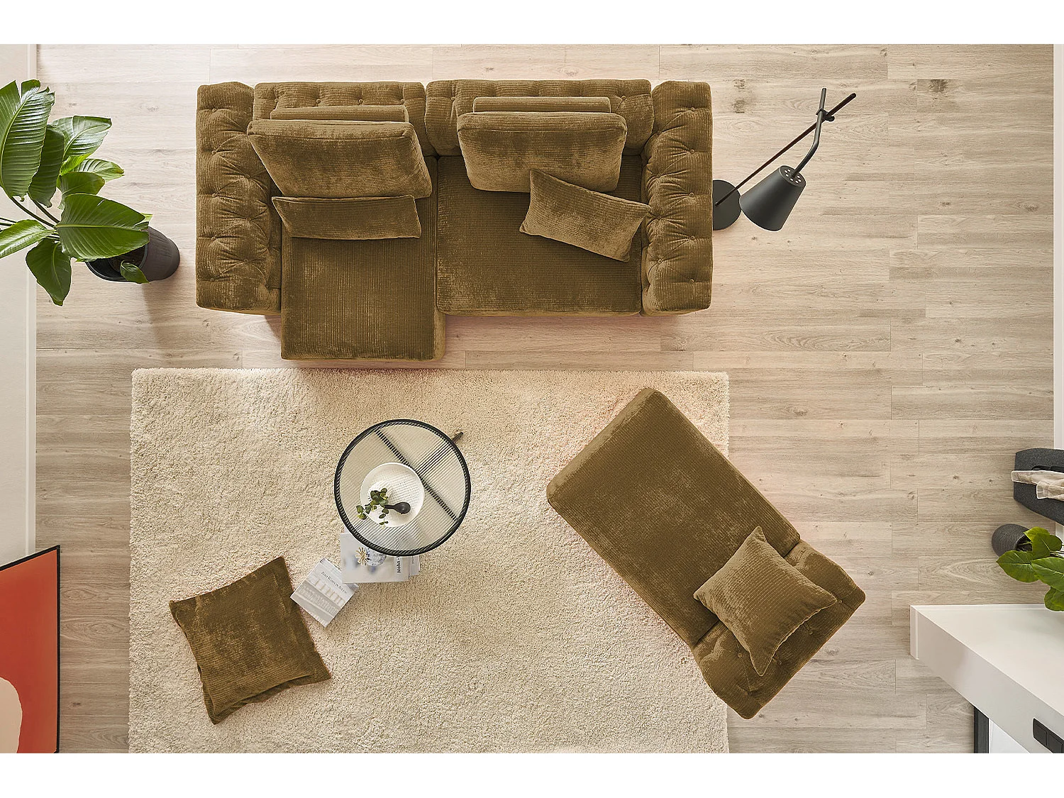 Modulsofa - Braun Cord - SEPHI