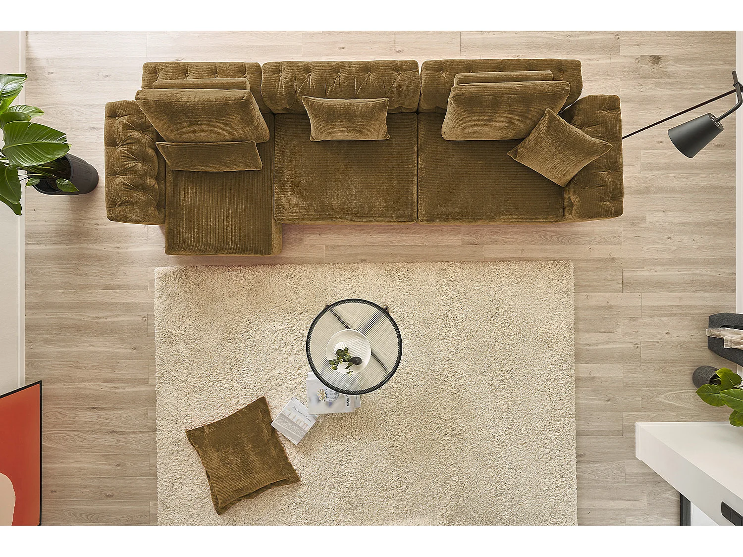 Modulsofa - Braun Cord - SEPHI