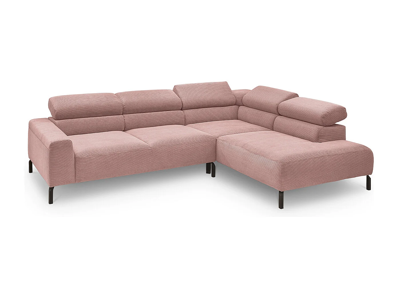 Ecksofa - Pink Cord - DELIA