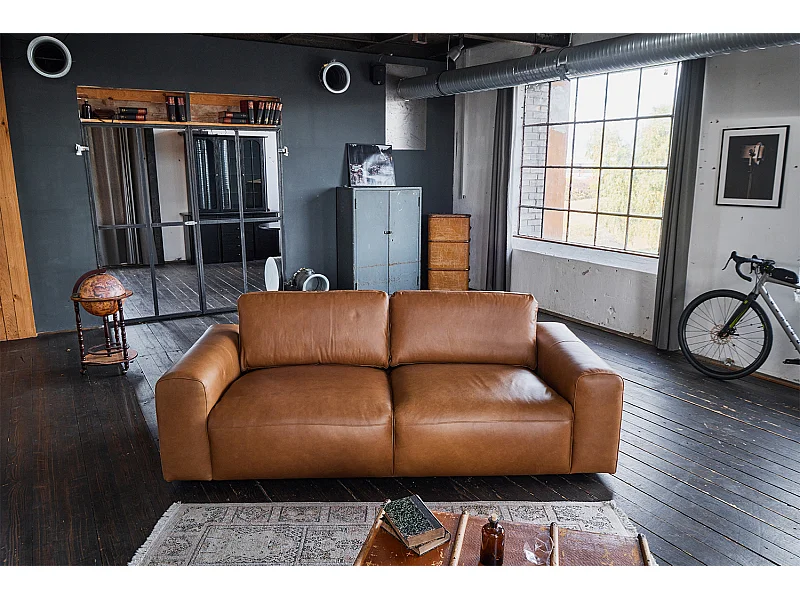 Sofa - Braun Leder - BODHI