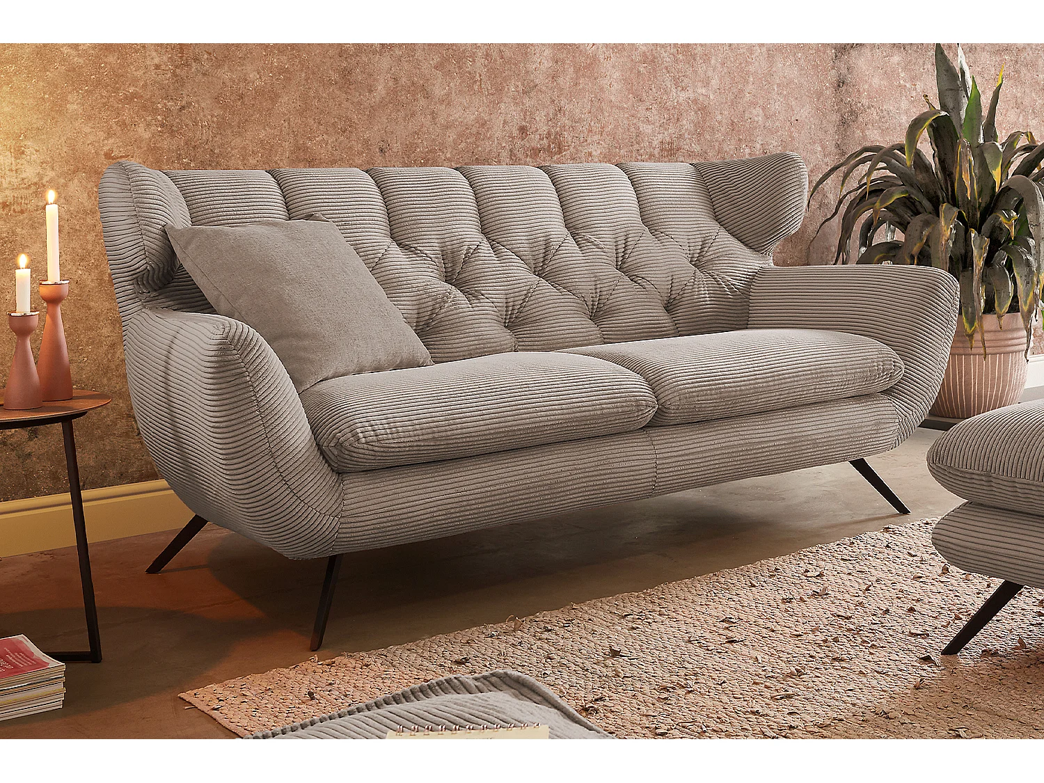 Bank - Taupe Koord - CHARME