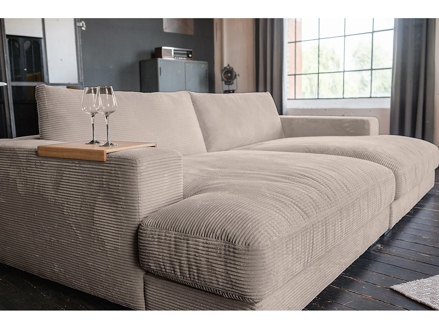 Big - taupe Velours côtelé - MADELINE