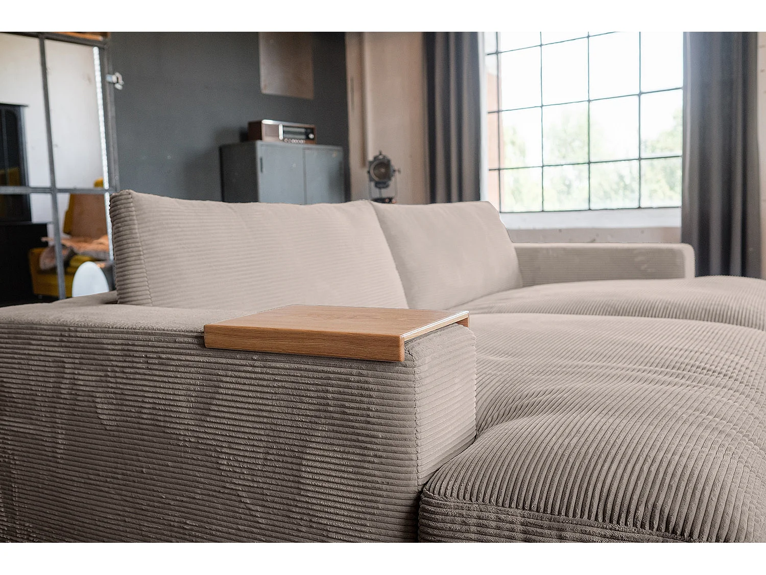 Big - taupe Velours côtelé - MADELINE