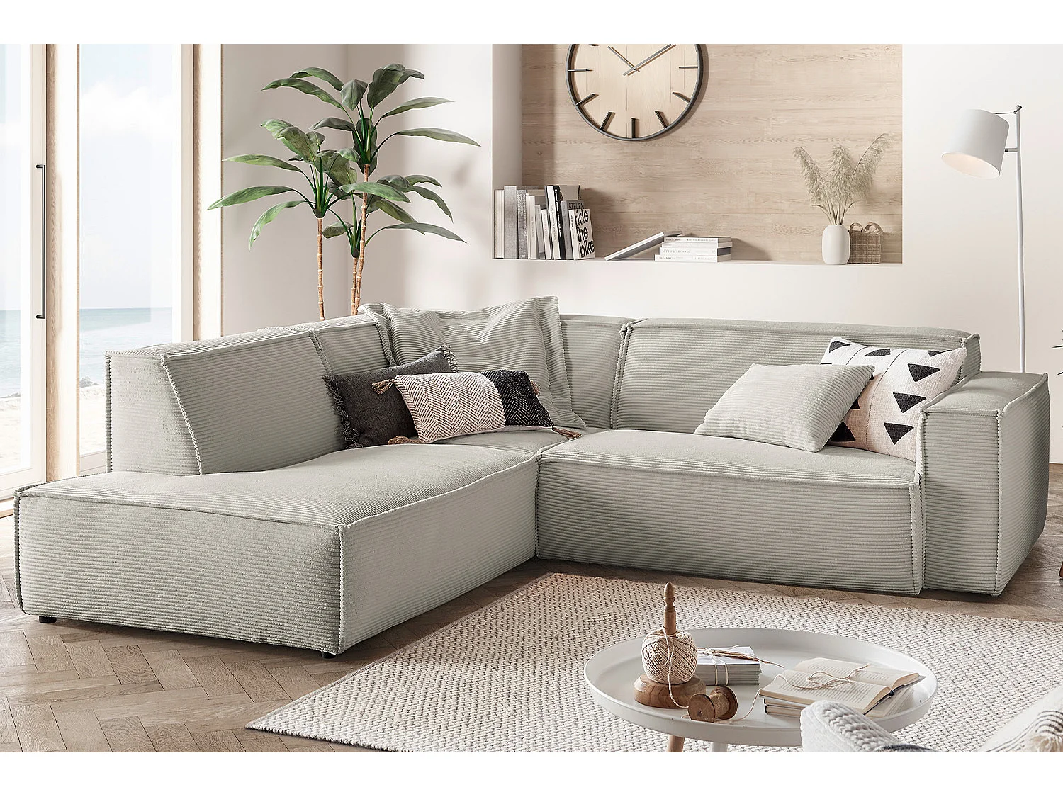 Divano - grigio pietra Velluto a coste - SAMU