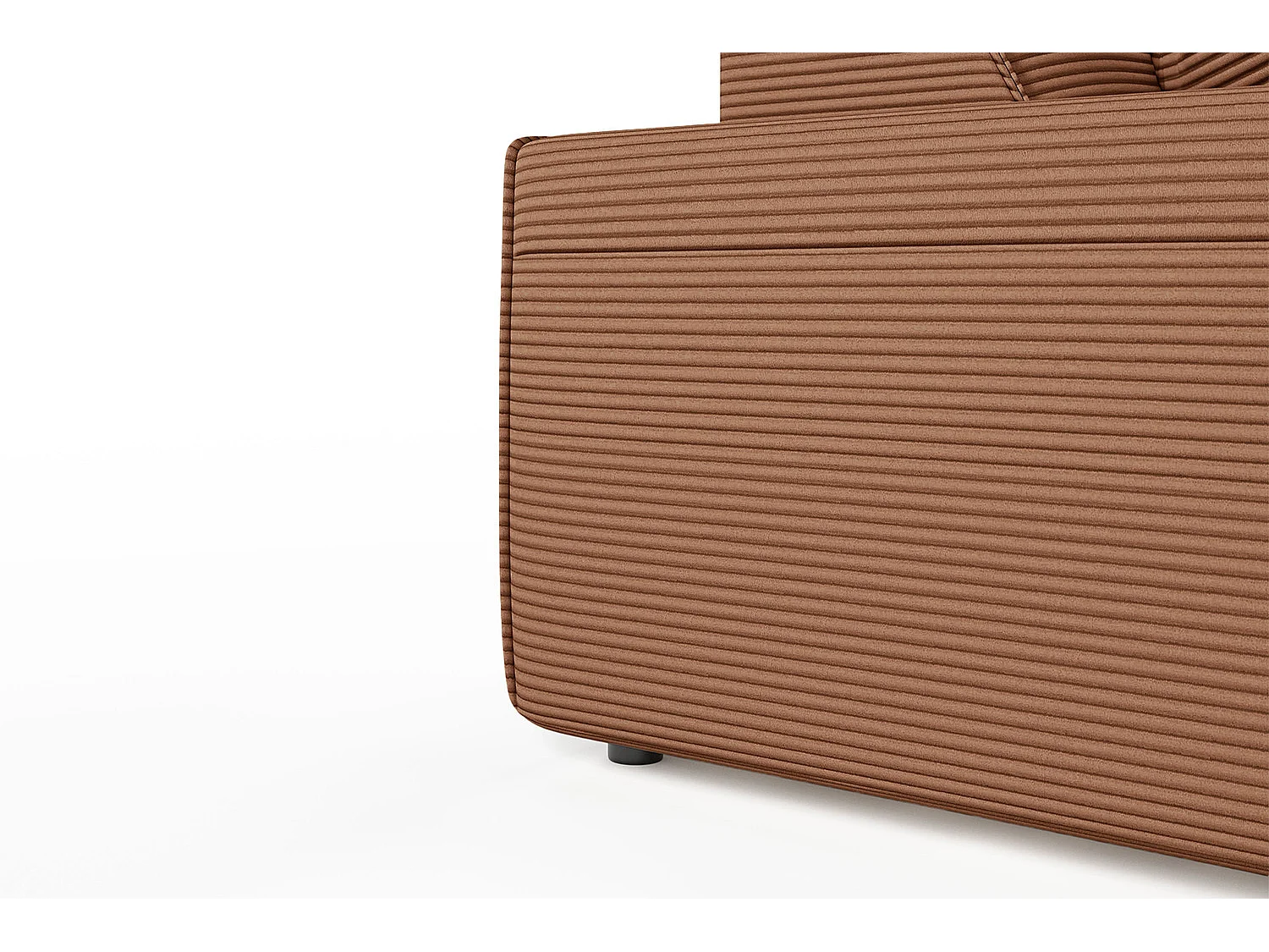 Ecksofa - Braun Cord - RANI