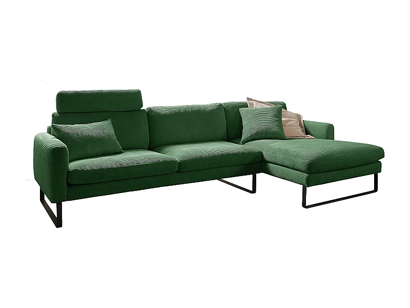 Divano - verde smeraldo Velluto a coste - RICARDA