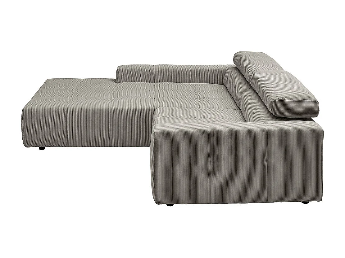 Ecksofa - Grau Cord - RENO