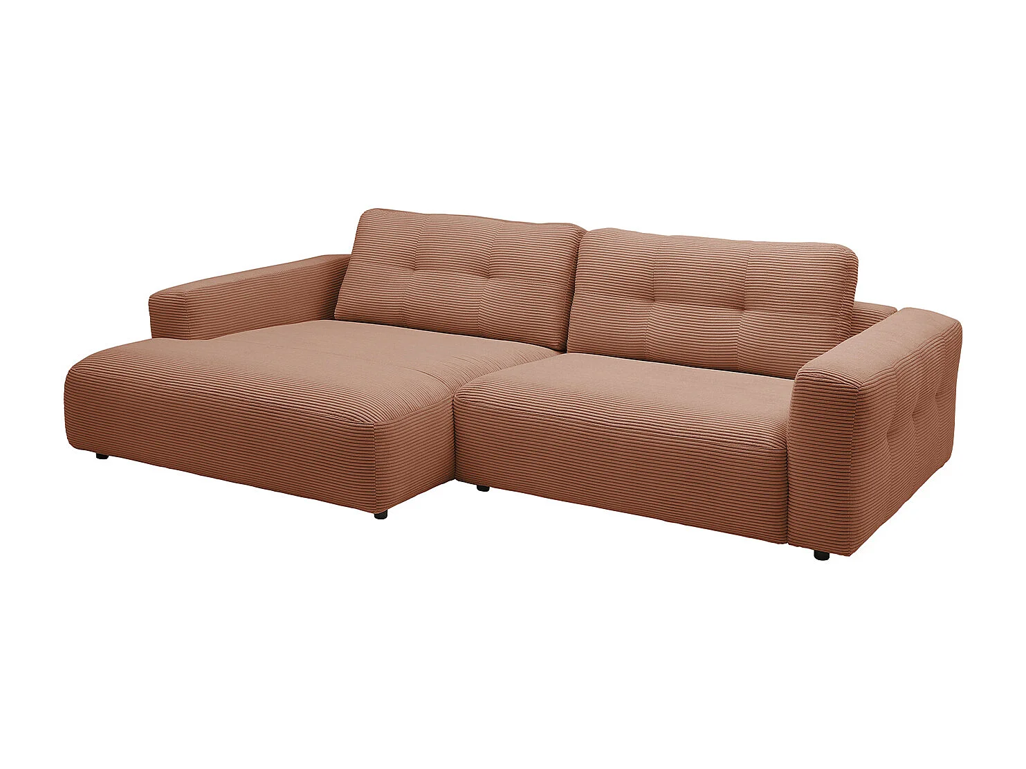 Ecksofa - Braun Cord - MIKA