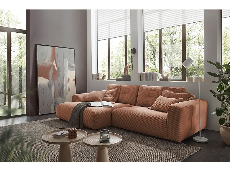 Ecksofa - Braun Cord - MIKA