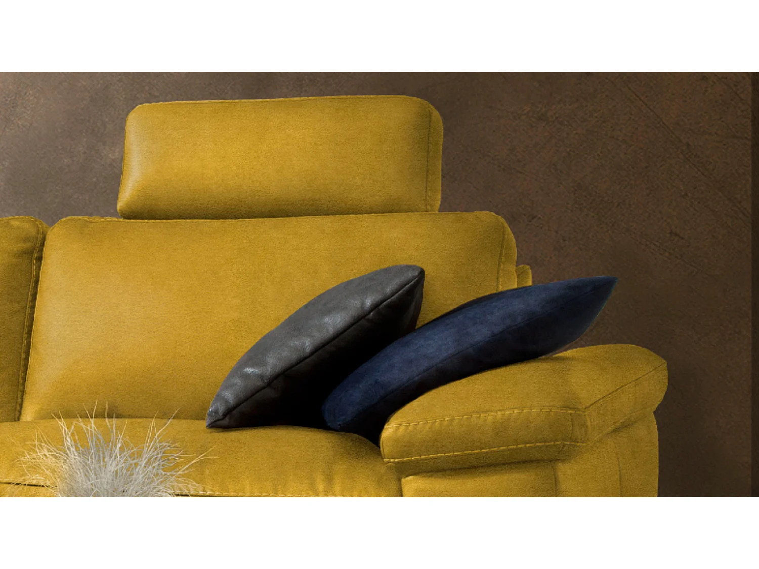 Ecksofa - Gold Webstoff - LOLA