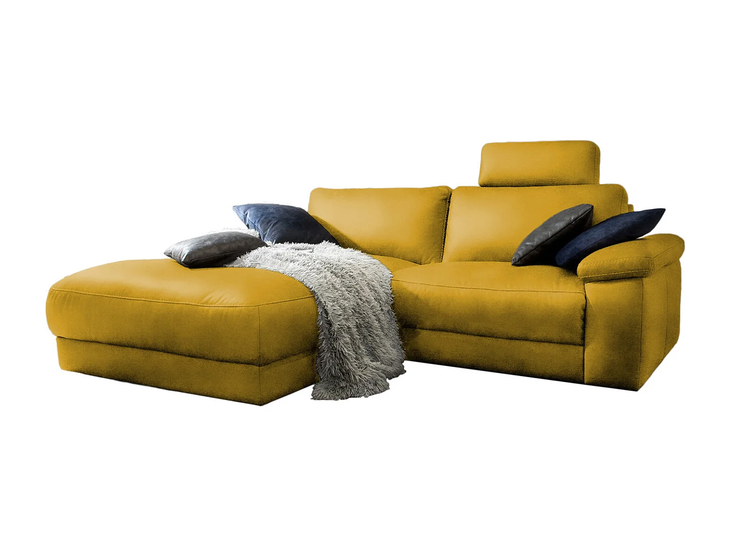 Divano angolare - oro tessuto intrecciato - LOLA