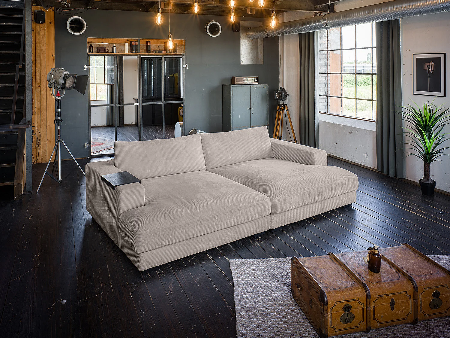 Divano extra largo - talpa Velluto a coste - MADELINE