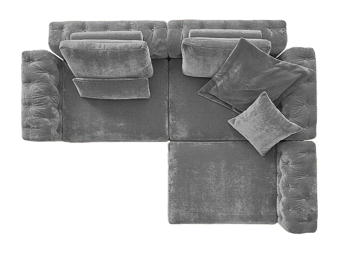 Modulsofa - Grau Cord - SEPHI