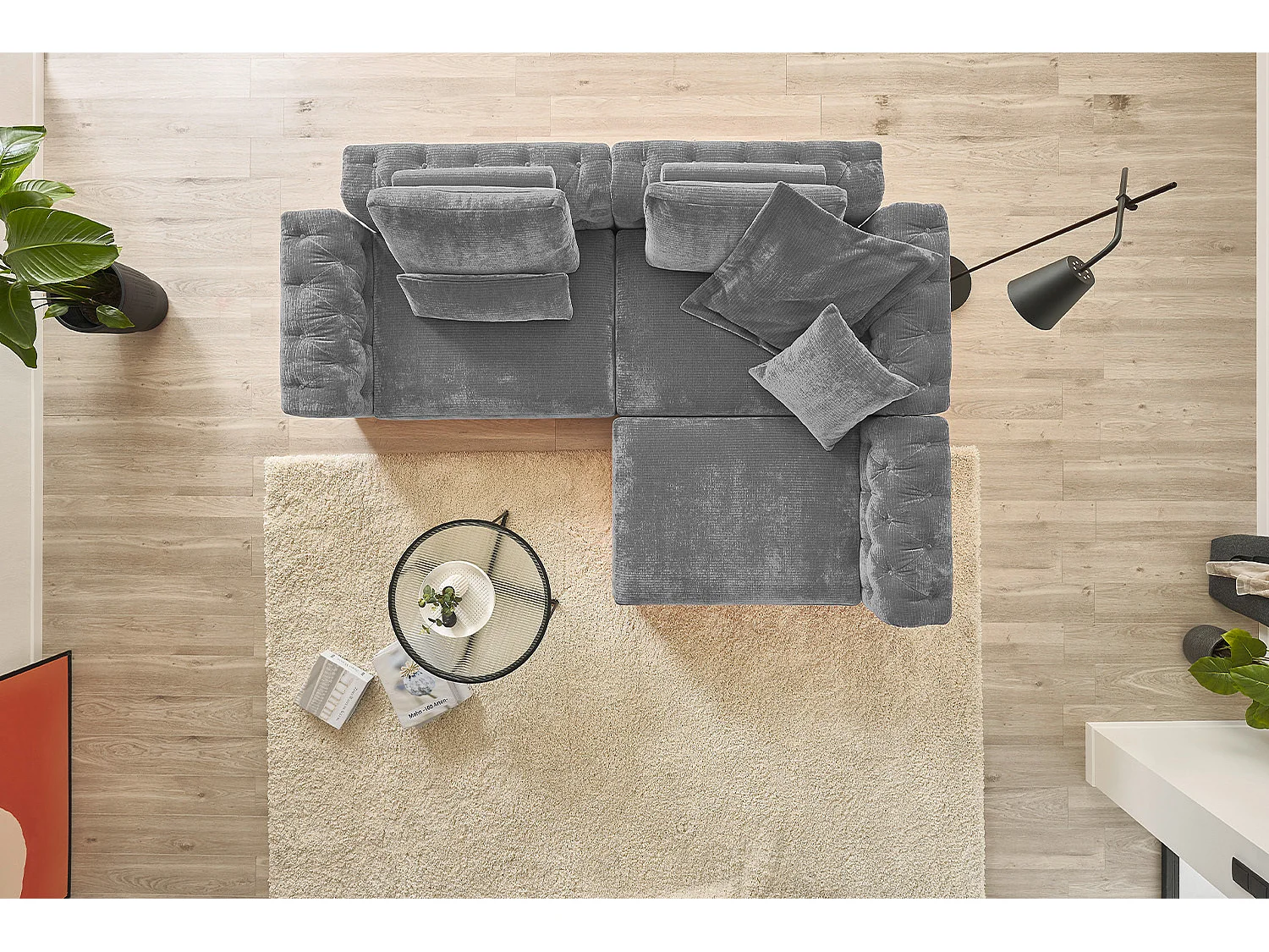 Modulsofa - Grau Cord - SEPHI