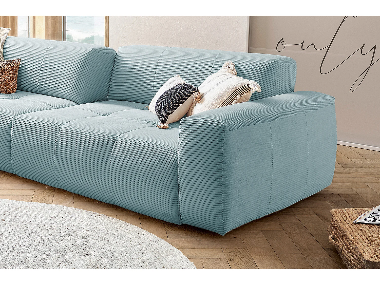 Sofa - Blau Cord - PALACE